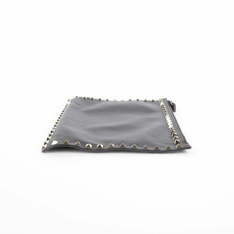 VALENTINO 黑色皮革 Rockstud 手拿包 0269-3