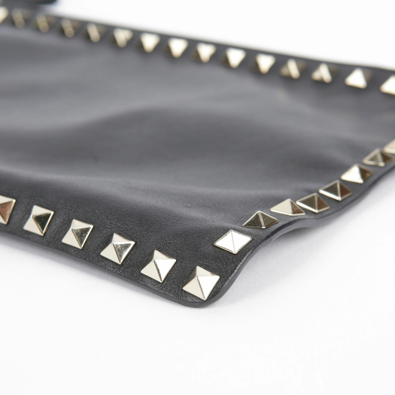 VALENTINO 黑色皮革 Rockstud 手拿包 0269-5