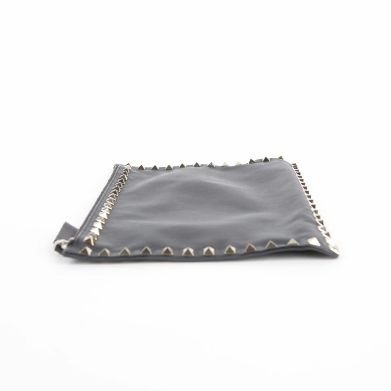 VALENTINO 黑色皮革 Rockstud 手拿包 0269-6