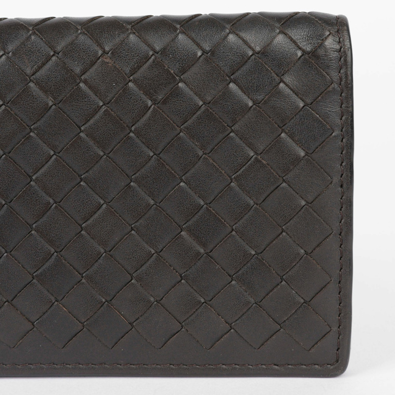 BOTTEGA VENETA 深棕色 Intrecciato 皮革 VN Continental 長皮夾-2