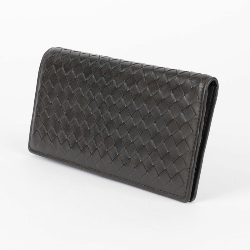 BOTTEGA VENETA 深棕色 Intrecciato 皮革 VN Continental 長皮夾-3