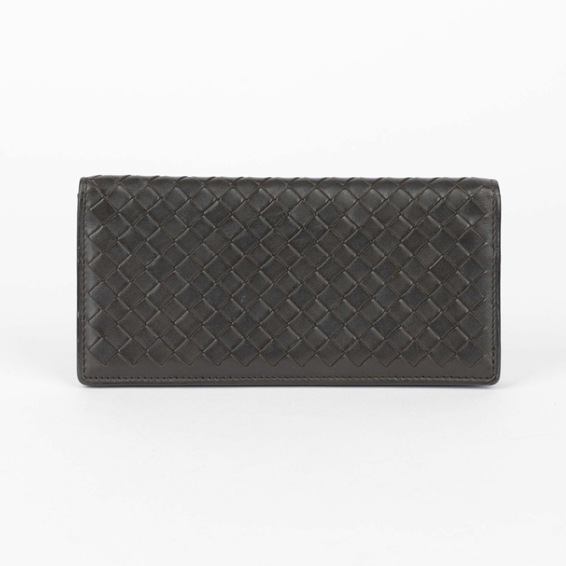 BOTTEGA VENETA 深棕色 Intrecciato 皮革 VN Continental 長皮夾-4