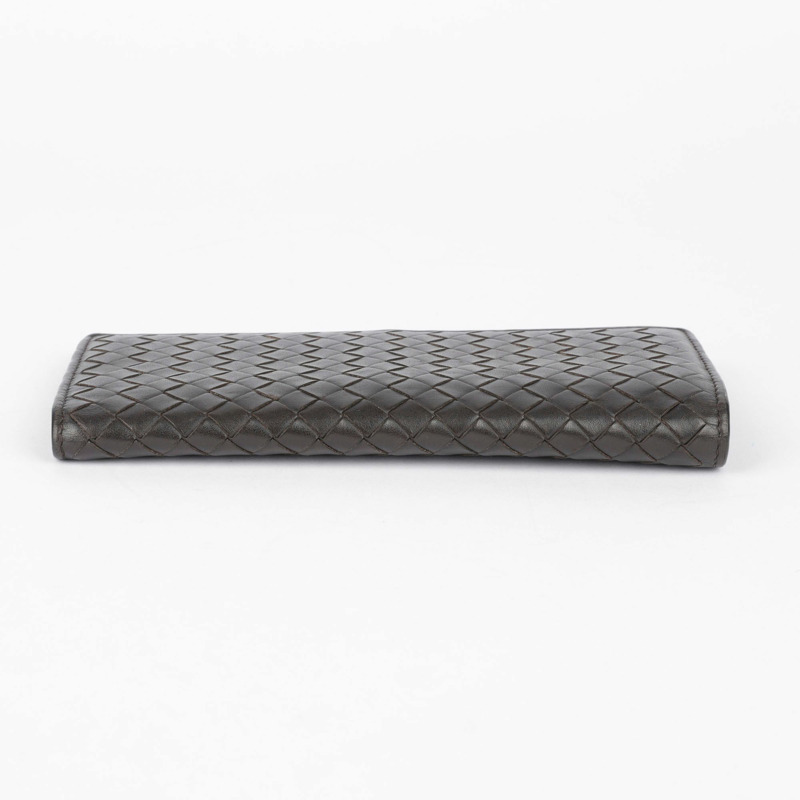 BOTTEGA VENETA 深棕色 Intrecciato 皮革 VN Continental 長皮夾-6