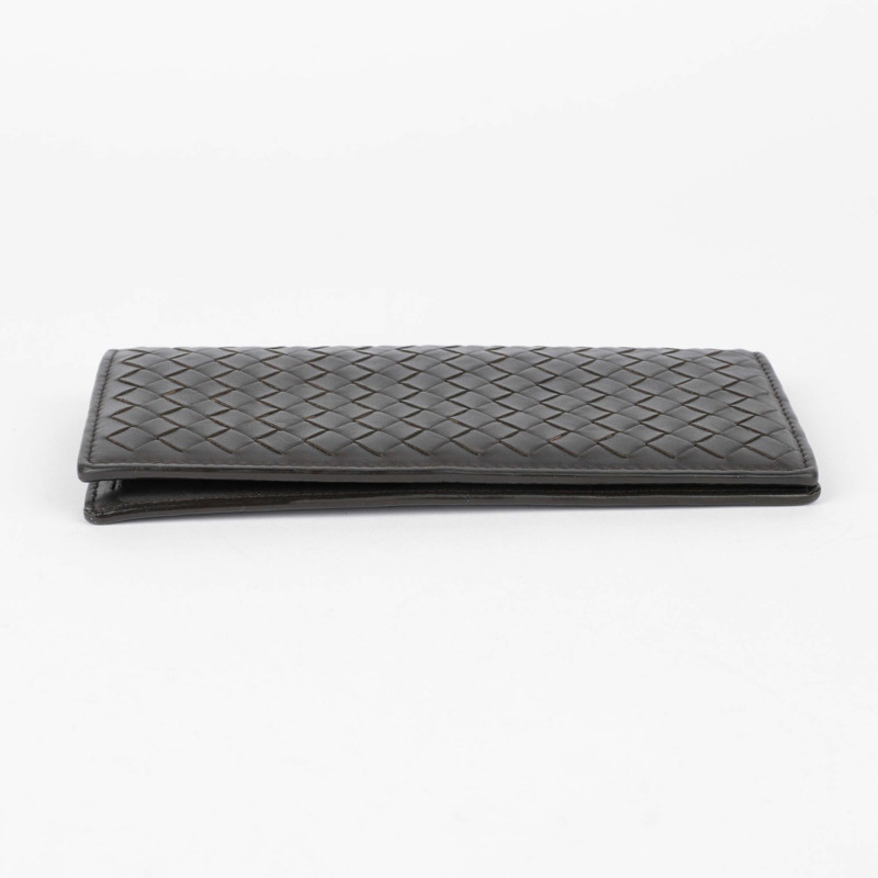 BOTTEGA VENETA 深棕色 Intrecciato 皮革 VN Continental 長皮夾-10