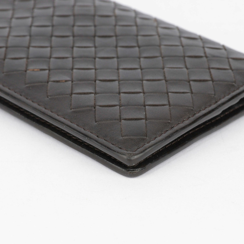 BOTTEGA VENETA 深棕色 Intrecciato 皮革 VN Continental 長皮夾-11