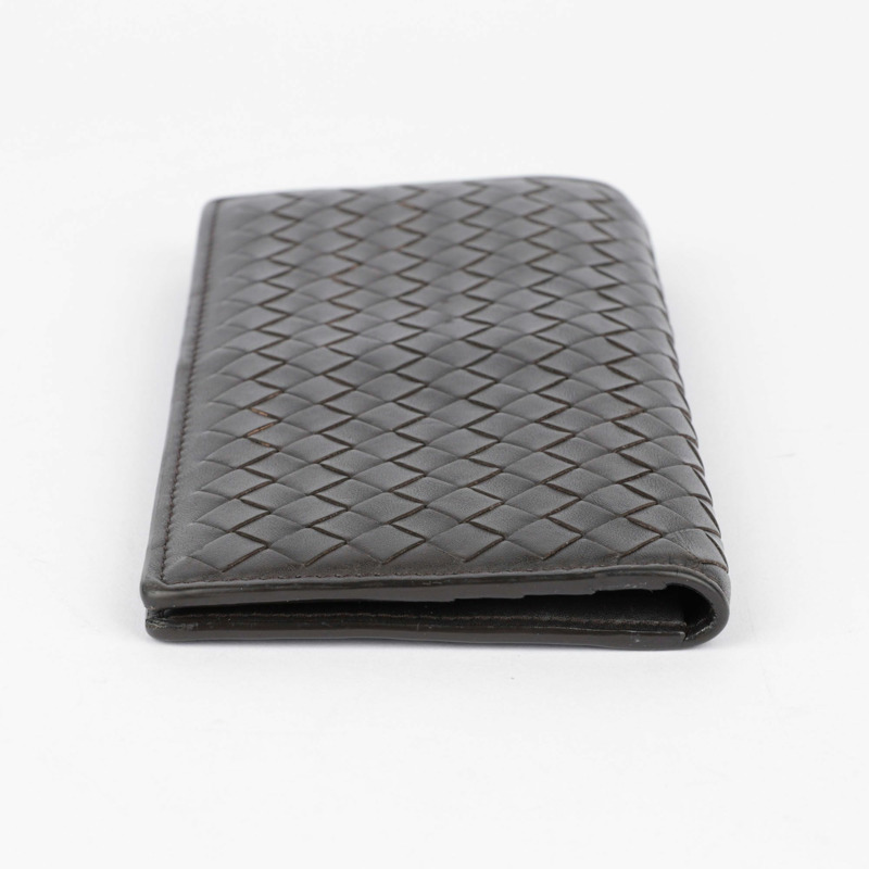 BOTTEGA VENETA 深棕色 Intrecciato 皮革 VN Continental 長皮夾-12