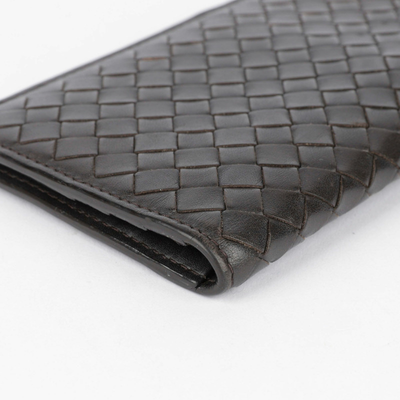 BOTTEGA VENETA 深棕色 Intrecciato 皮革 VN Continental 長皮夾-13