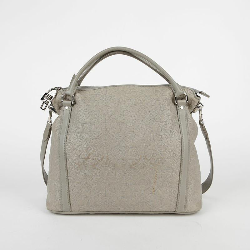 LOUIS VUITTON PM 尺寸灰色 Entelia 皮革 Xyia 托特包和單肩包-4