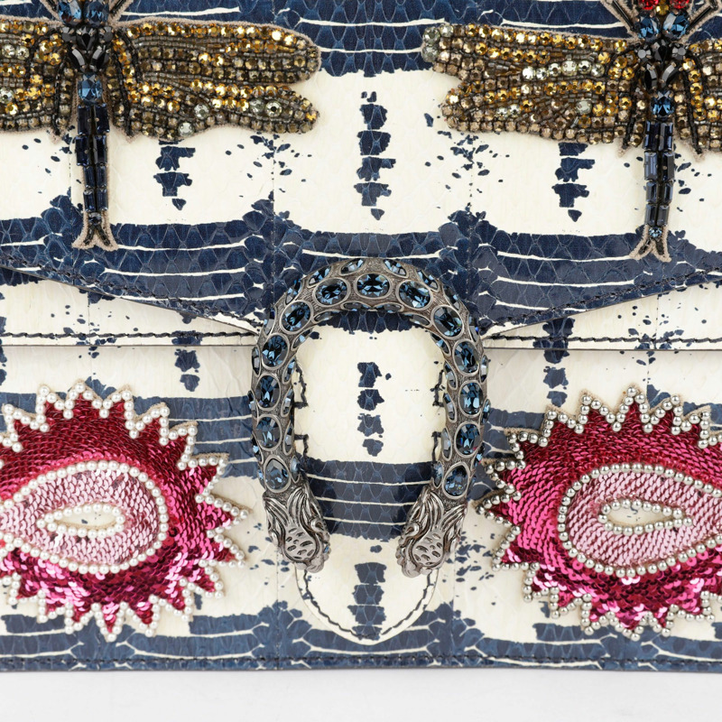 【包稅】GUCCI 中型蟒蛇紋狄俄尼索斯單肩斜挎包-1