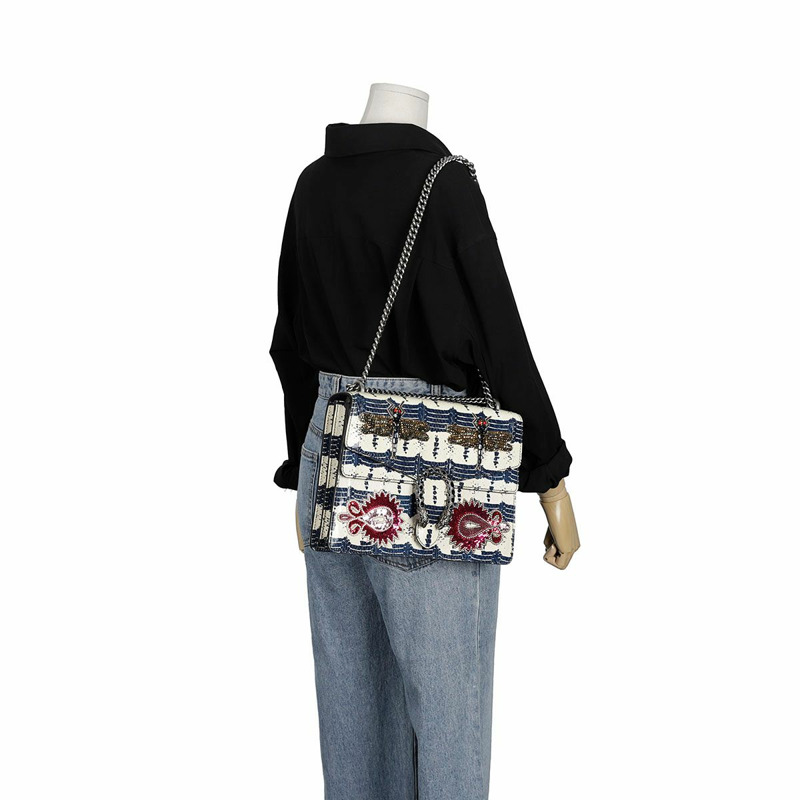 【包稅】GUCCI 中型蟒蛇紋狄俄尼索斯單肩斜挎包-17