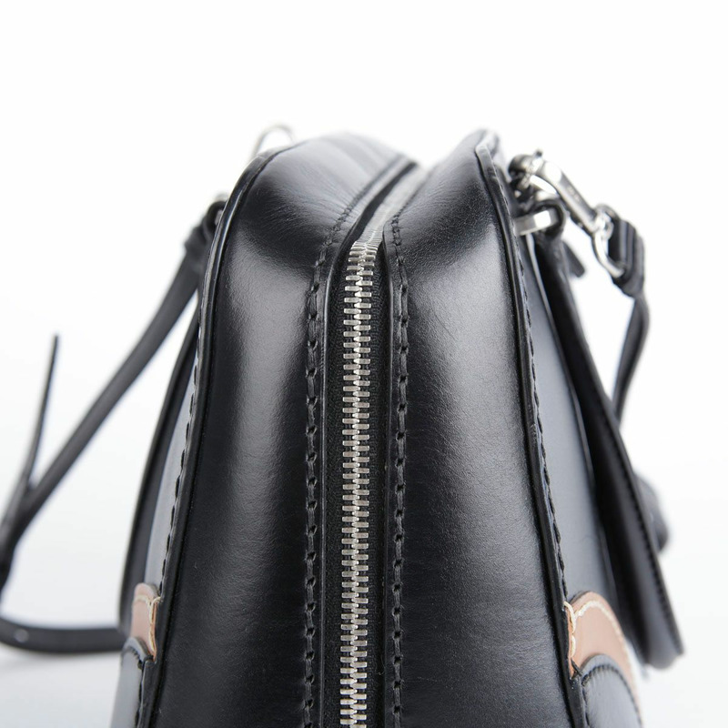 PRADA 黑棕色雙色 Vitello 手提包和單肩包-11