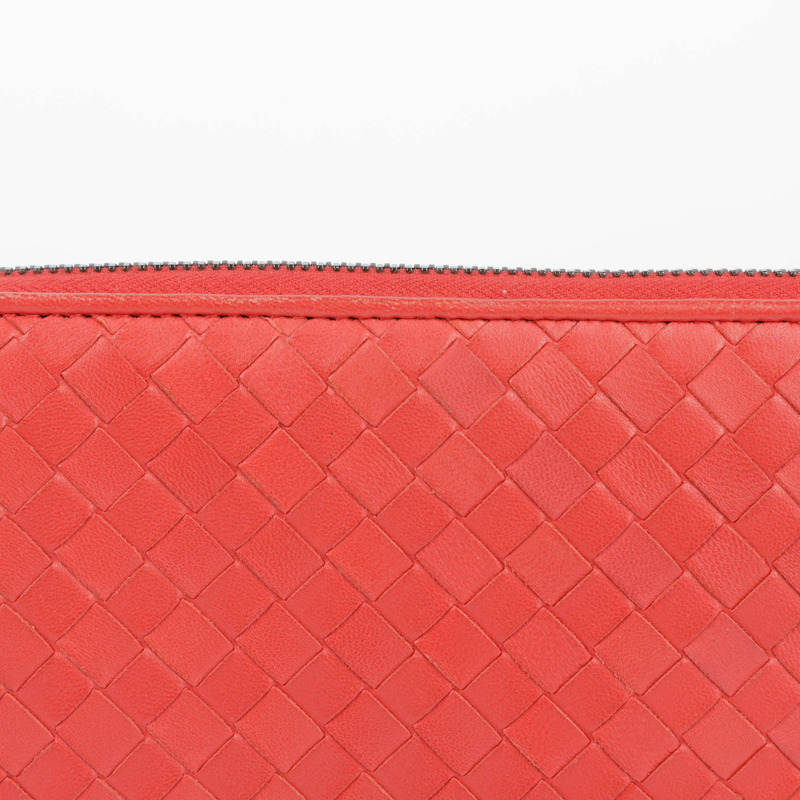 BOTTEGA VENETA 紅色 Intrecciato 長版錢包-2