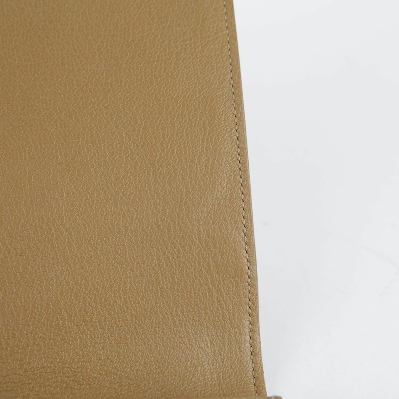 SAINT LAURENT 米色皮革 Beldjur 翻蓋手包-23