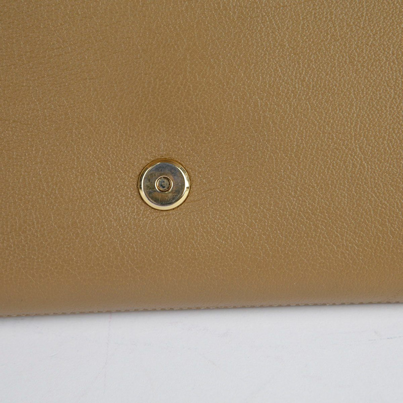 SAINT LAURENT 米色皮革 Beldjur 翻蓋手包-24