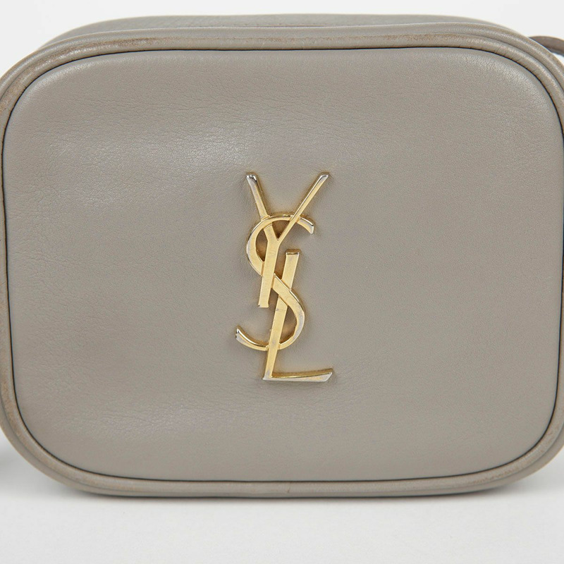 SAINT LAURENT 灰色皮革 Monogram Blogger 肩背包和斜背包-1
