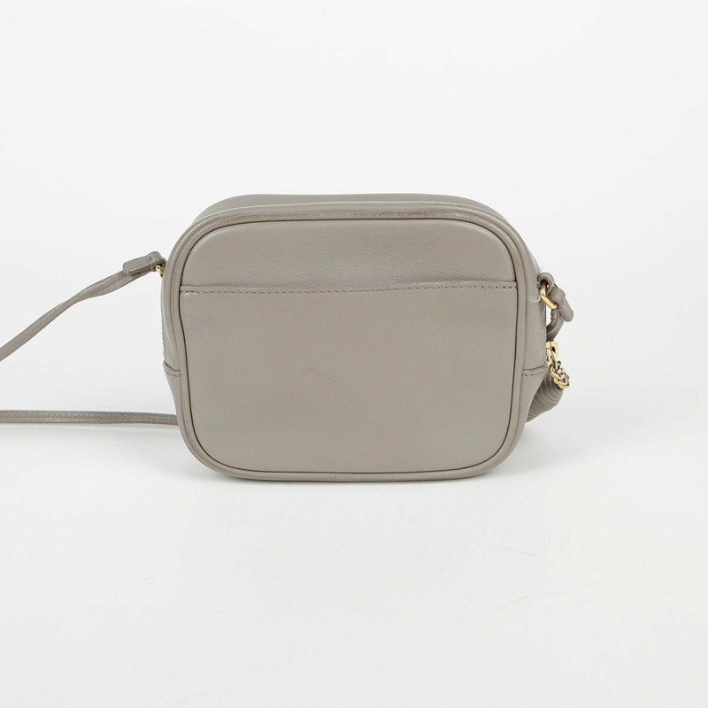 SAINT LAURENT 灰色皮革 Monogram Blogger 肩背包和斜背包-3