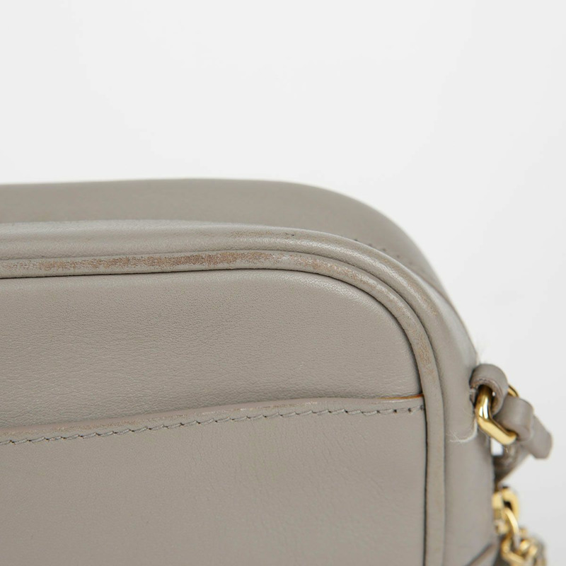 SAINT LAURENT 灰色皮革 Monogram Blogger 肩背包和斜背包-4