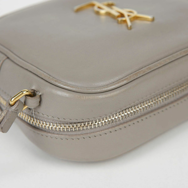SAINT LAURENT 灰色皮革 Monogram Blogger 肩背包和斜背包-13