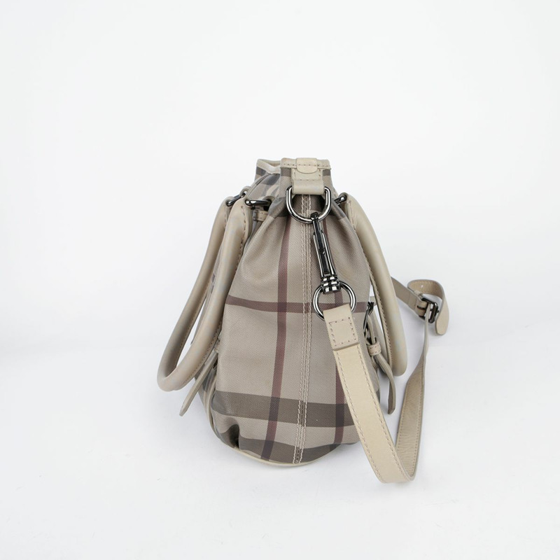 BURBERRY 米色 PVC Smoke Check Northfield 手提包-5