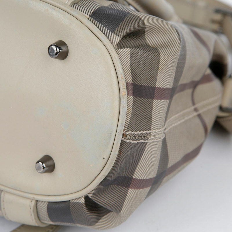 BURBERRY 米色 PVC Smoke Check Northfield 手提包-8