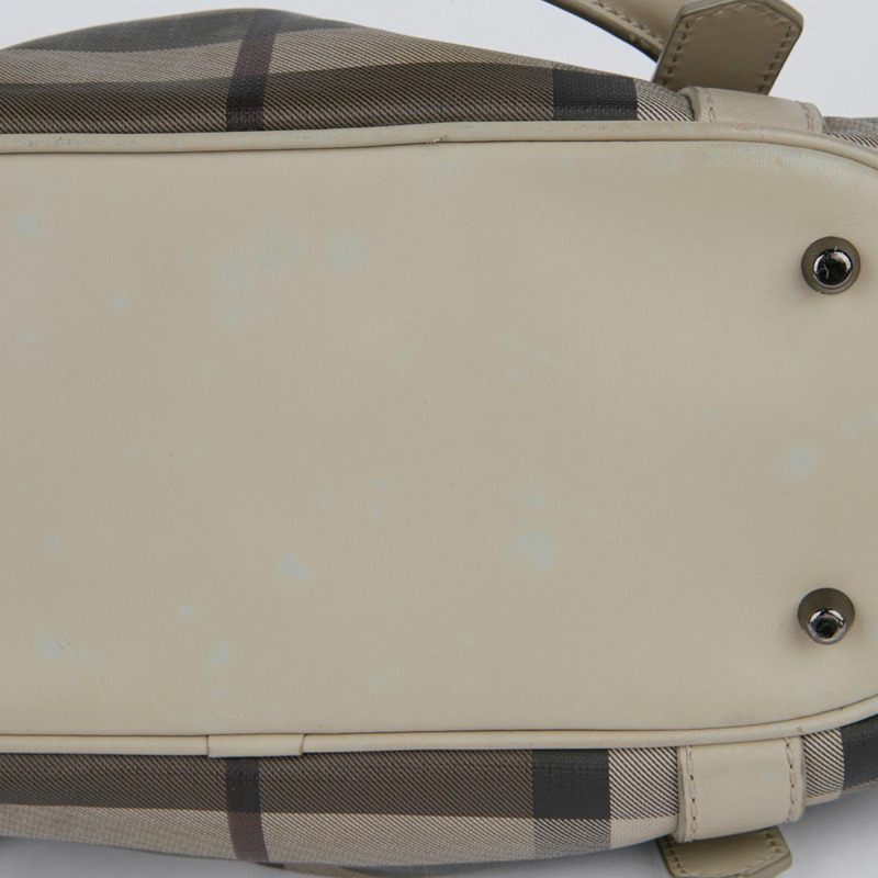BURBERRY 米色 PVC Smoke Check Northfield 手提包-12