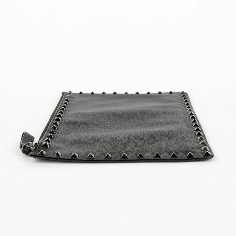 VALENTINO Rockstud 手拿包 黑色皮革 0565-8
