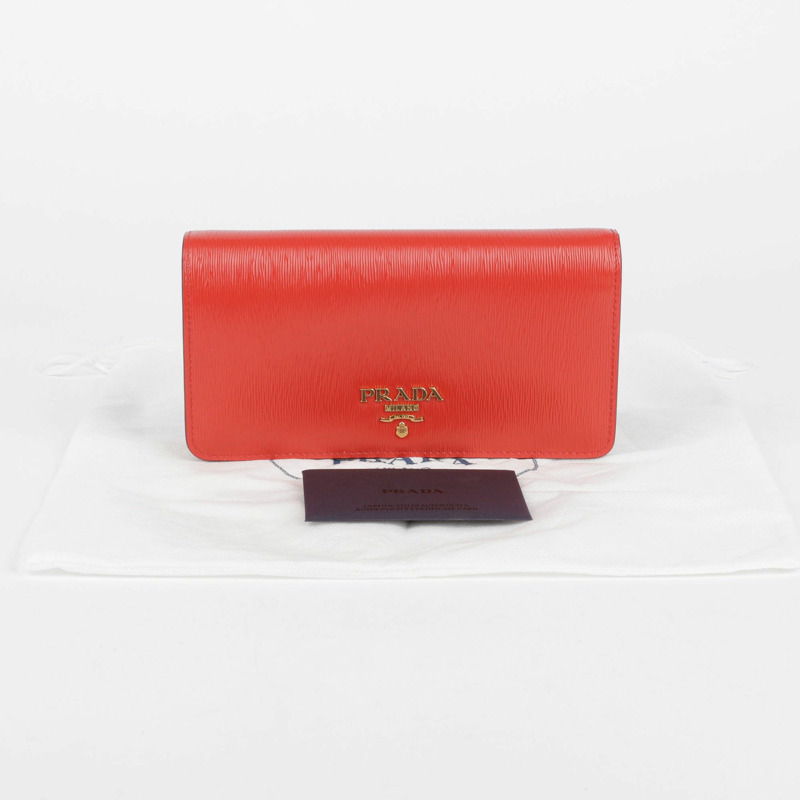 PRADA 紅色 Vitello Move WOC 斜背包-0