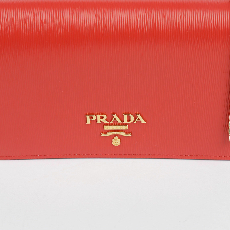 PRADA 紅色 Vitello Move WOC 斜背包-1
