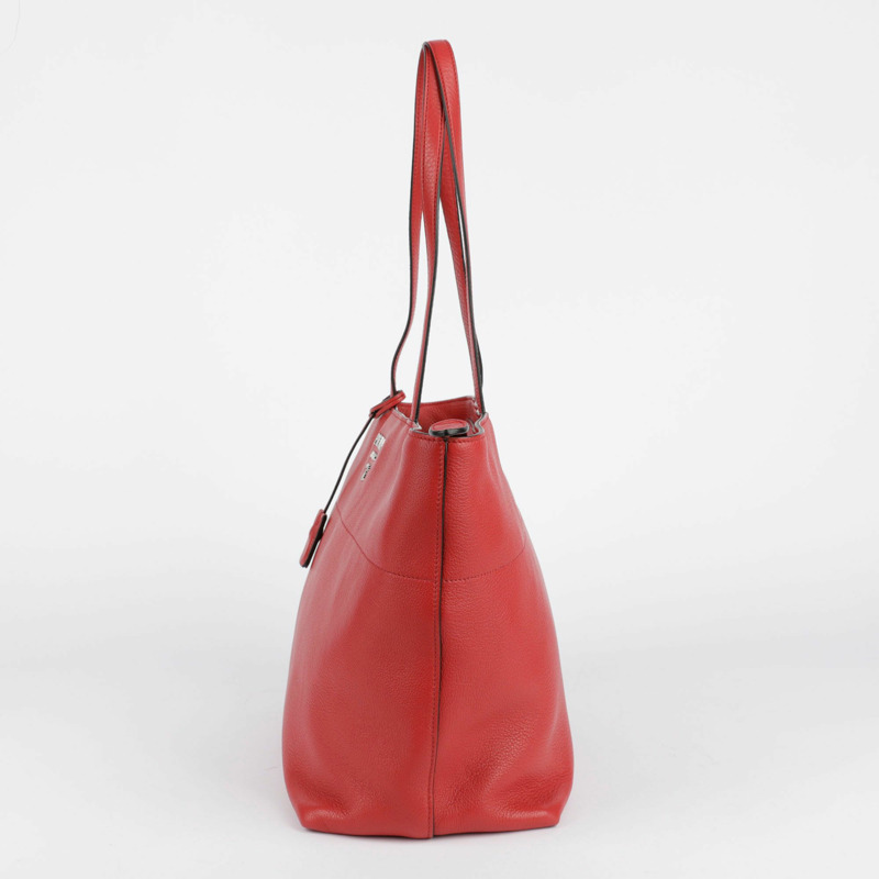 PRADA 紅色 Vitello Phoenix 皮革托特單肩包-6