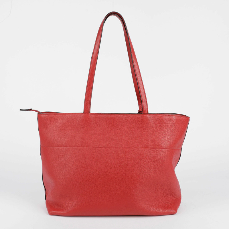 PRADA 紅色 Vitello Phoenix 皮革托特單肩包-8