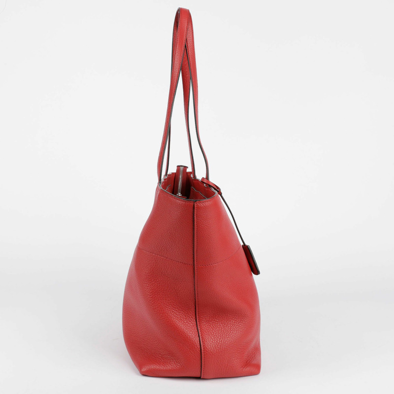 PRADA 紅色 Vitello Phoenix 皮革托特單肩包-10