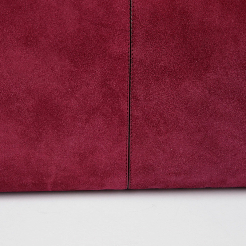 【包稅】FENDI 酒紅色絨面革 Peekaboo Exlight Peekaboo 單肩包-2