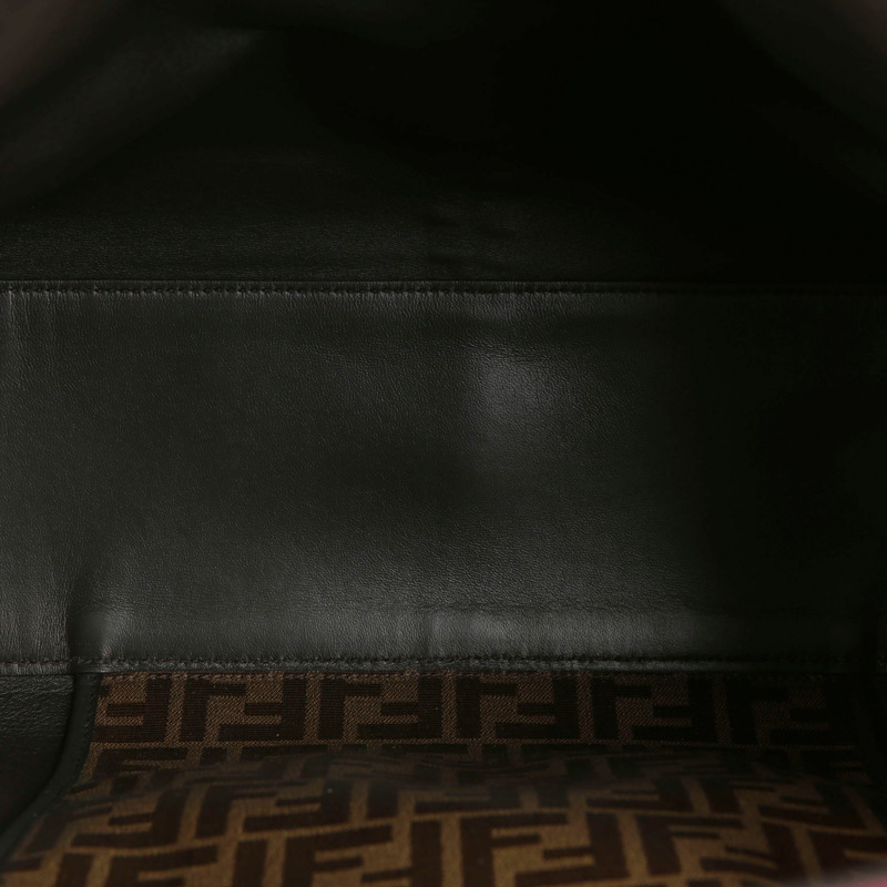 【包稅】FENDI 酒紅色絨面革 Peekaboo Exlight Peekaboo 單肩包-19