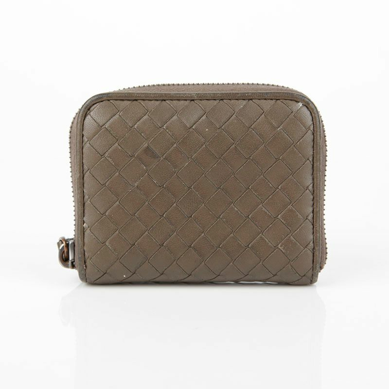 BOTTEGA VENETA Intrecciato 皮革 Zippy 零錢卡錢包-0