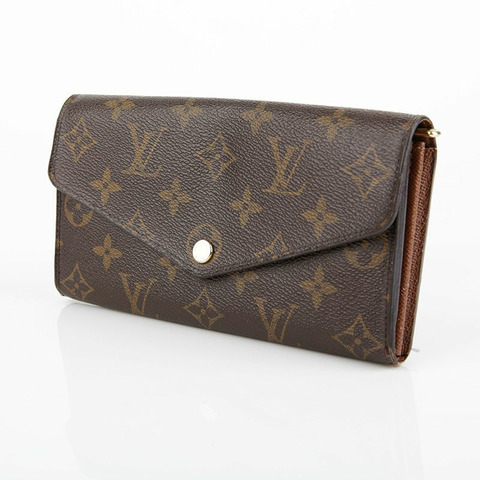 LOUIS VUITTON 大號字母帆布 Sarah 皮夾