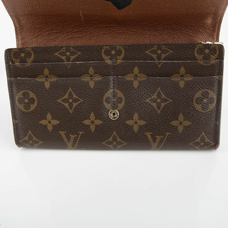 LOUIS VUITTON 大號字母帆布 Sarah 皮夾-14