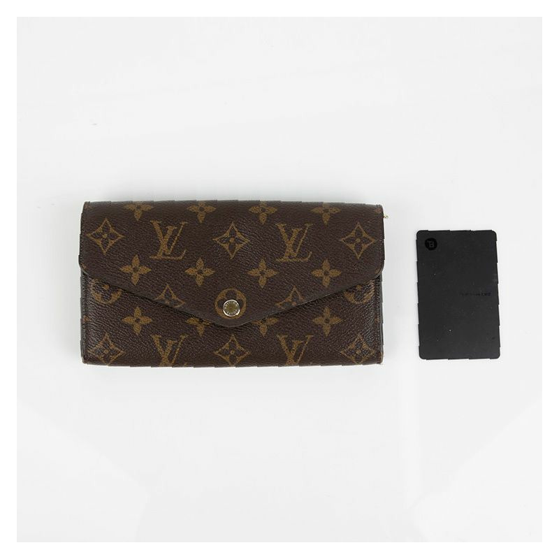 LOUIS VUITTON 大號字母帆布 Sarah 皮夾-16