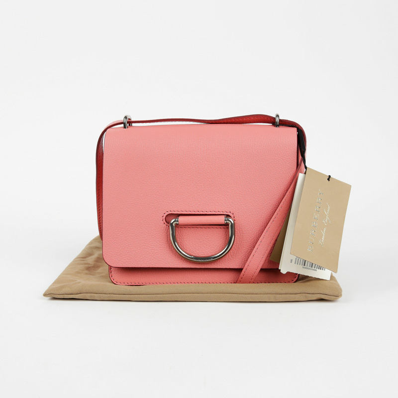 【包稅】BURBERRY 粉紅色皮革斜背包-0