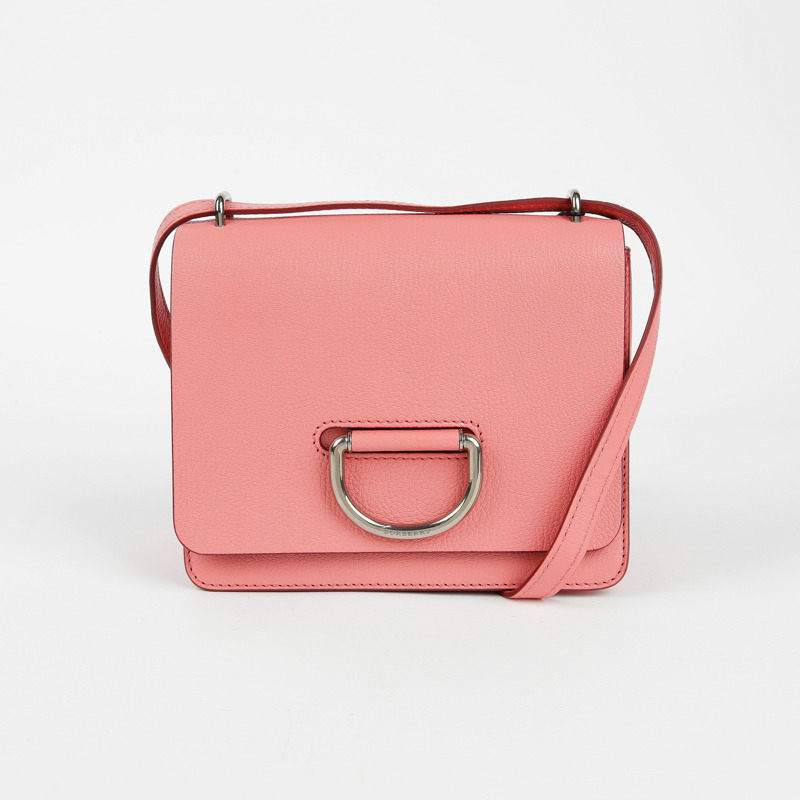 【包稅】BURBERRY 粉紅色皮革斜背包-1