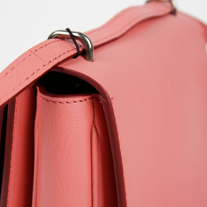 【包稅】BURBERRY 粉紅色皮革斜背包-6