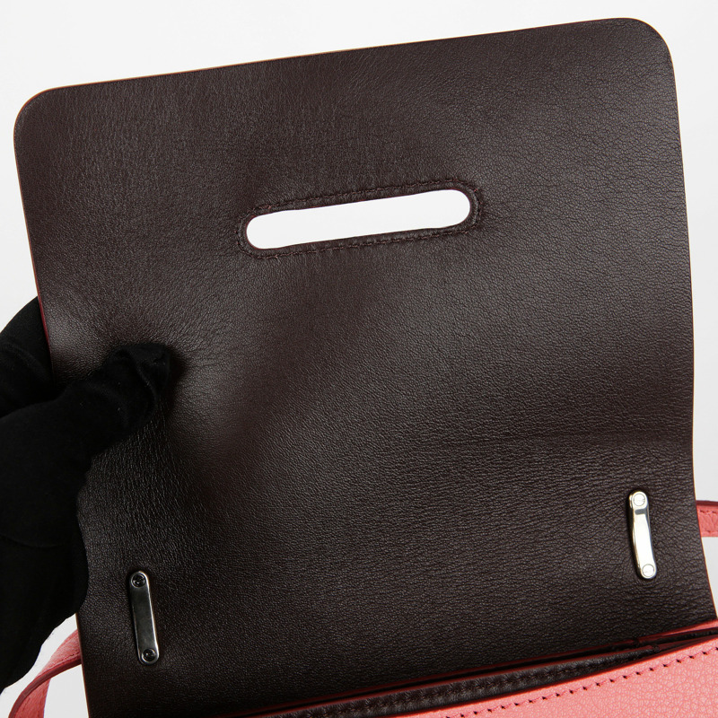 【包稅】BURBERRY 粉紅色皮革斜背包-13