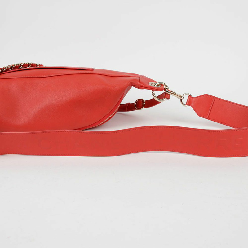【包稅】CHANEL 紅色羊皮 Pharrell 聯名款單肩斜背包-16