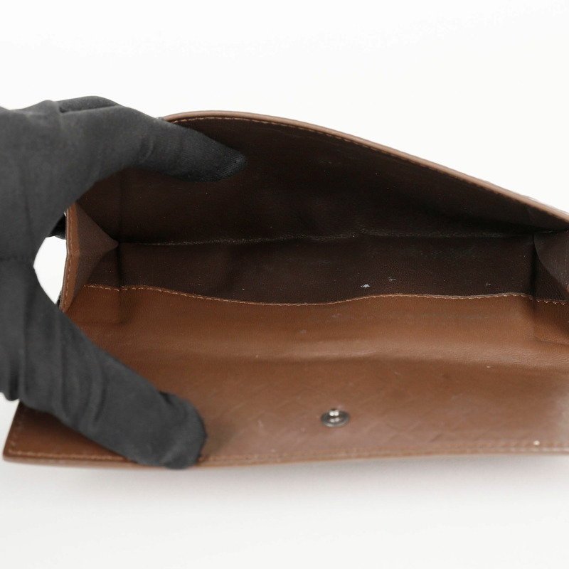 BOTTEGA VENETA 棕色皮革 Intrecciato Continental 長皮夾-12