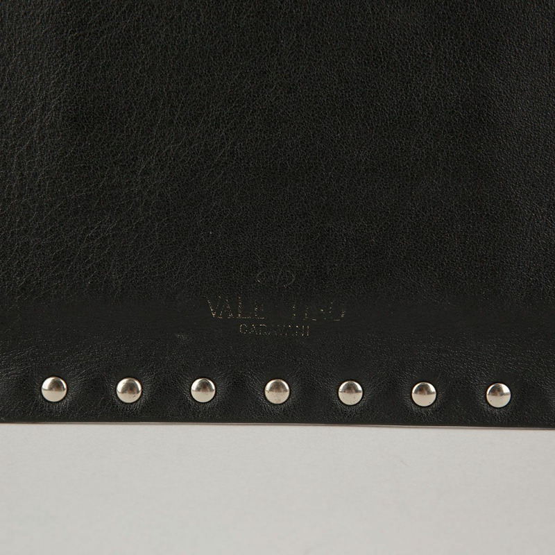 VALENTINO 黑色皮革信封手拿包 P002P56BOL-2