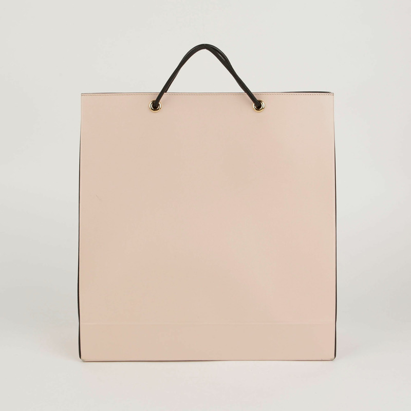 【包稅】FENDI 中型粉紅小牛皮Logo購物手提包與單肩包-2