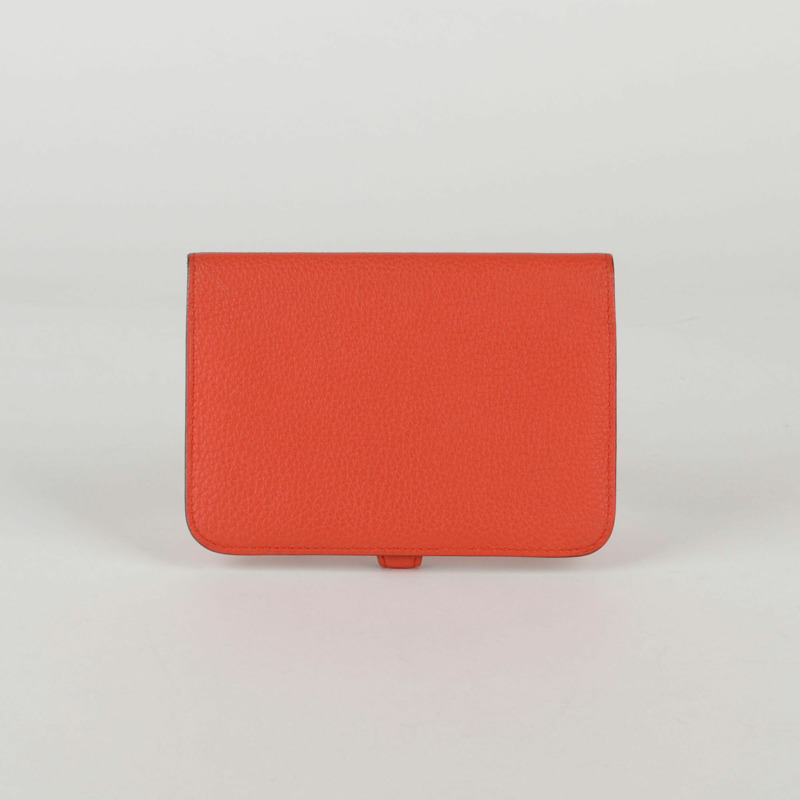 HERMES 橙色 Togo 皮革 Dogon 緊湊型皮夾 A01234-1