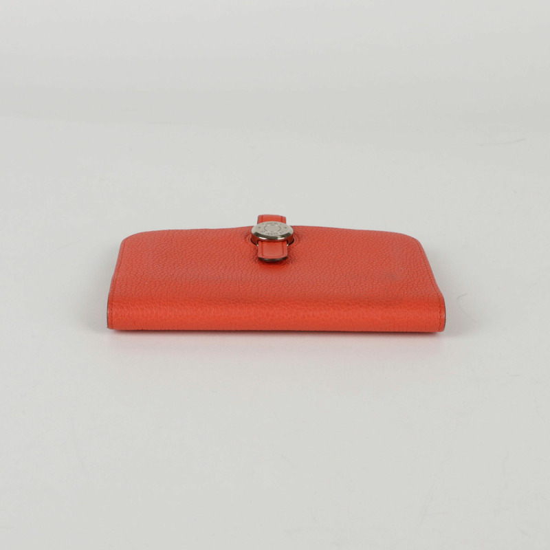 HERMES 橙色 Togo 皮革 Dogon 緊湊型皮夾 A01234-2