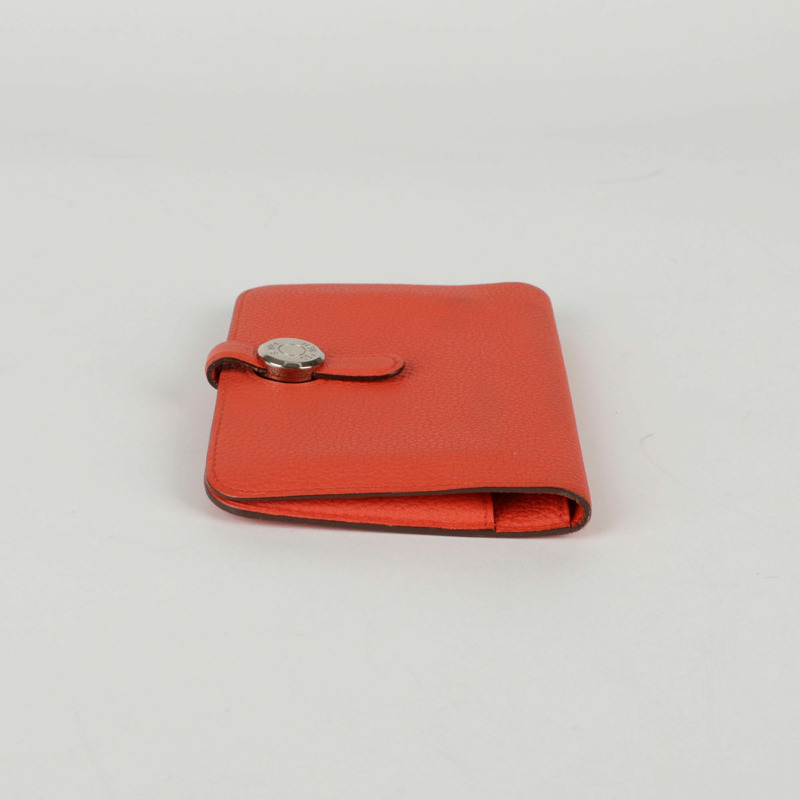 HERMES 橙色 Togo 皮革 Dogon 緊湊型皮夾 A01234-3