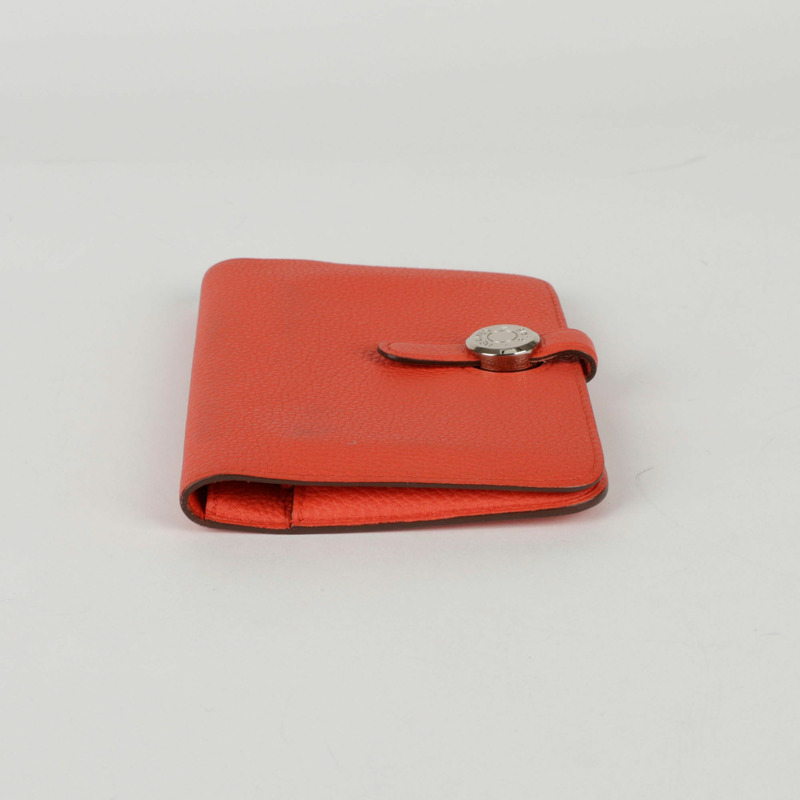 HERMES 橙色 Togo 皮革 Dogon 緊湊型皮夾 A01234-5