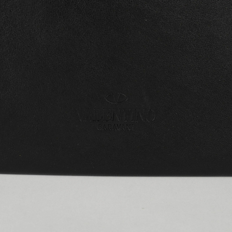 VALENTINO 黑色 Rockstud Untitled 皮革手拿包-2